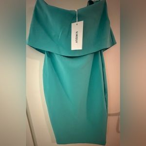 LIKELY- Strapless Knee-Length Dress